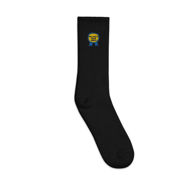"Fell For It Again Award" Embroidered socks - Image 2