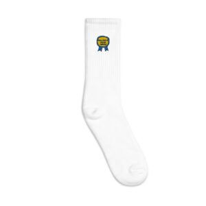 "Fell For It Again Award" Embroidered socks