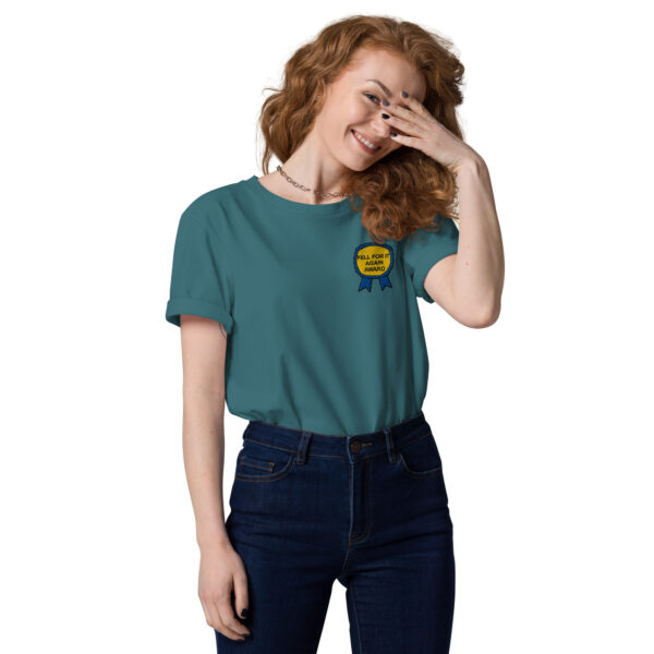 "Fell For It Again Award" Embroidered Unisex organic cotton t-shirt - Image 10