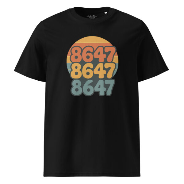 Retro Vibes Unisex organic ribbed neck t-shirt - Image 2