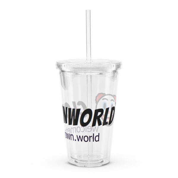 Welcome To Clownworld Clear plastic tumbler - Image 4