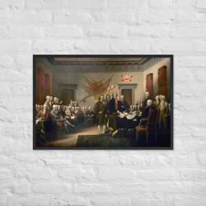 Framed No Kings Declaration Of Independence poster