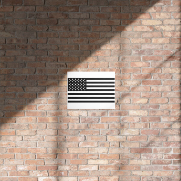 Black And White American Flag Metal - Image 3