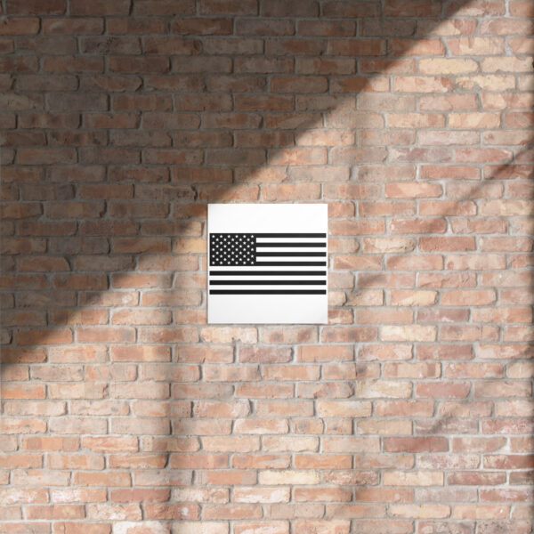 Black And White American Flag Metal - Image 4