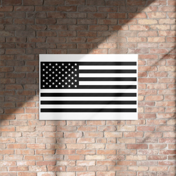 Black And White American Flag Metal - Image 5