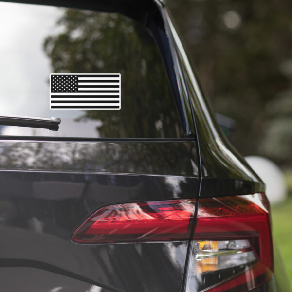 Black & White American Flag stickers