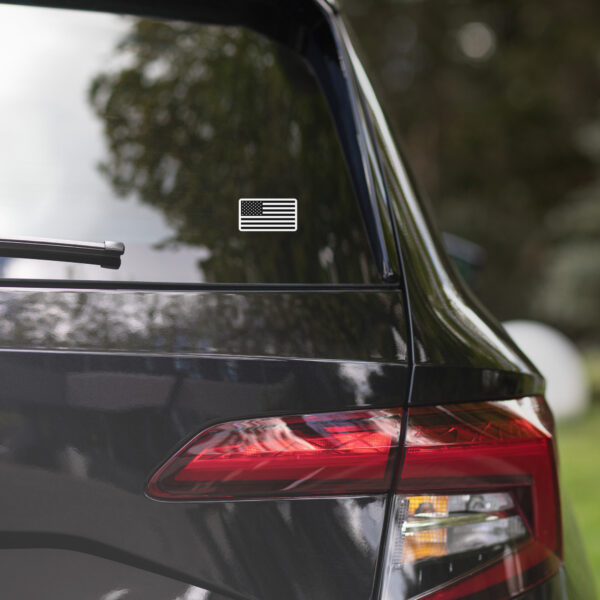 Black & White American Flag stickers - Image 2