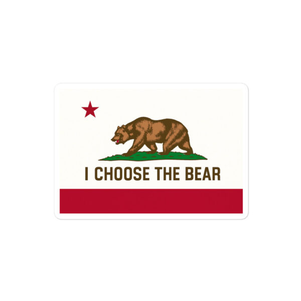 I Choose The Bear California stickers - Image 3