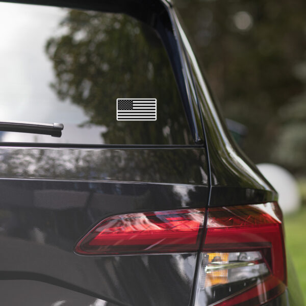 Black & White American Flag stickers - Image 3