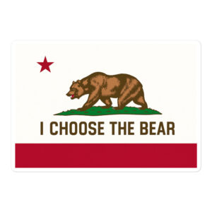 I Choose The Bear California stickers