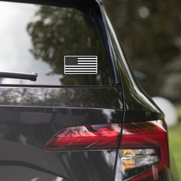 Black & White American Flag stickers - Image 4