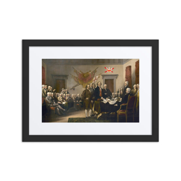 Framed No Kings Declaration Of Independence poster with mat - Image 2