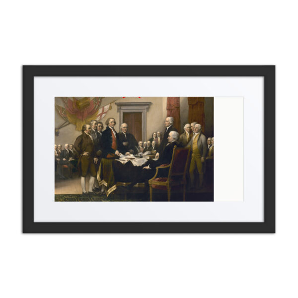 Framed No Kings Declaration Of Independence poster with mat - Image 3