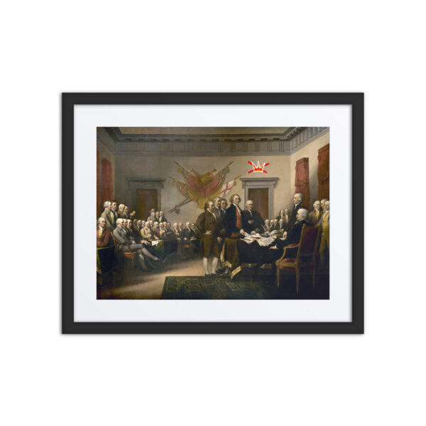 Framed No Kings Declaration Of Independence poster with mat - Image 4