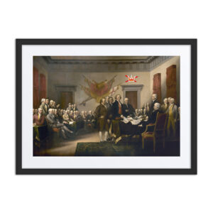 Framed No Kings Declaration Of Independence poster with mat