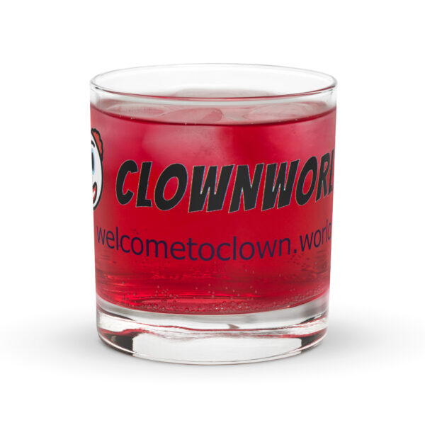 Welcome To Clownworld Rocks glass - Image 2