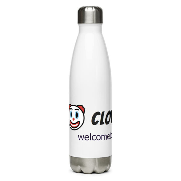 Welcome To Clownworld Stainless steel water bottle - Image 3