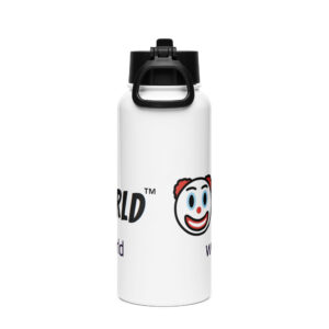 Welcome To Clownworld Stainless steel water bottle with a straw lid