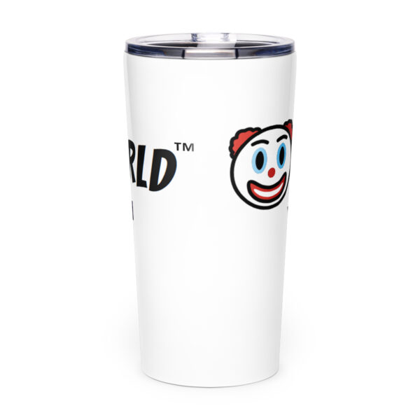 Welcome To Clownworld Tapered stainless steel tumbler - Image 2