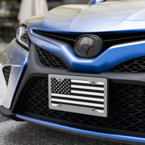 Black And White American Flag Vanity license plate