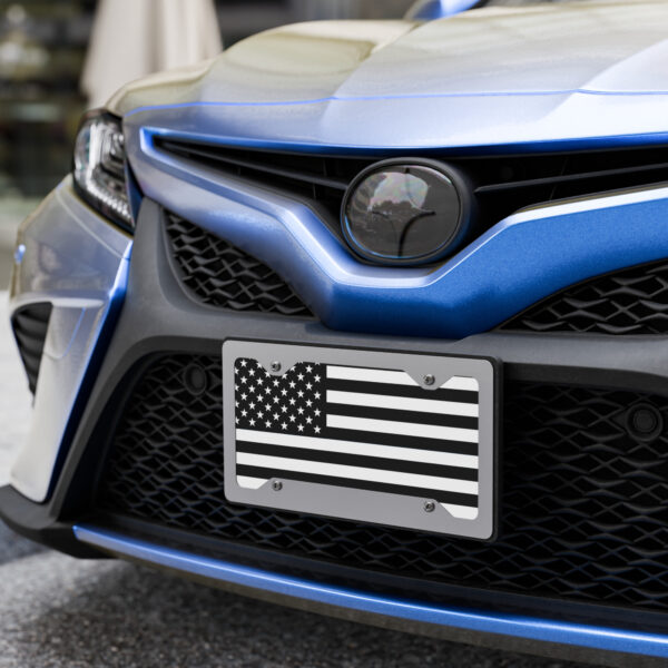 Black And White American Flag Vanity license plate