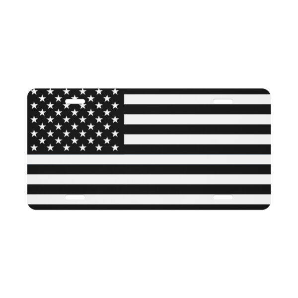 Black And White American Flag Vanity license plate - Image 3