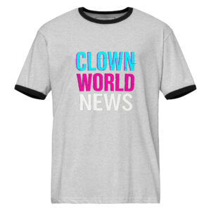 Clown World News Unisex Ringer T-shirt
