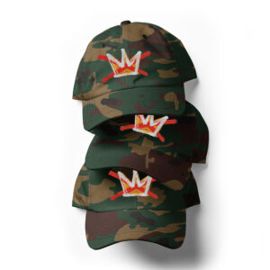 Embroidered No Kings Camo Dad hat